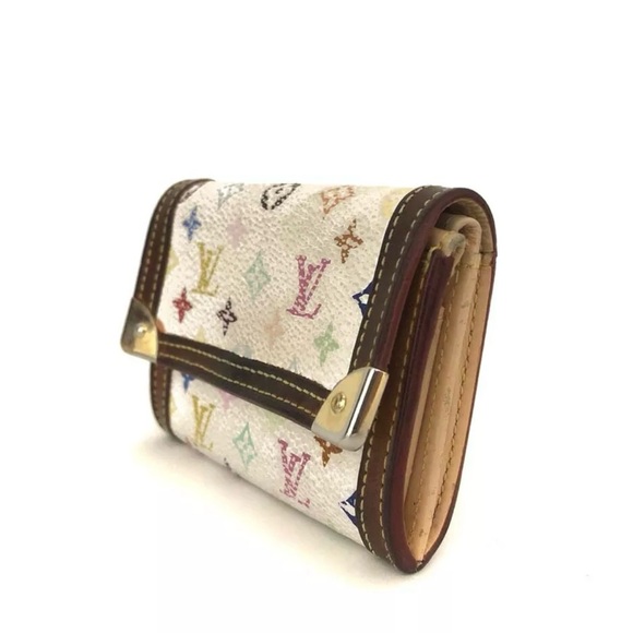 Louis Vuitton Monogram Multicolor Porte Monnaie Plat Coin Purse Wallet - Picture 3 of 6